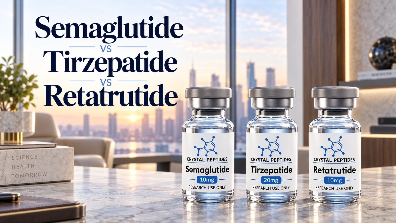 Semaglutida, tirzepatida y retatrutida: agonismo de receptor único, doble y triple